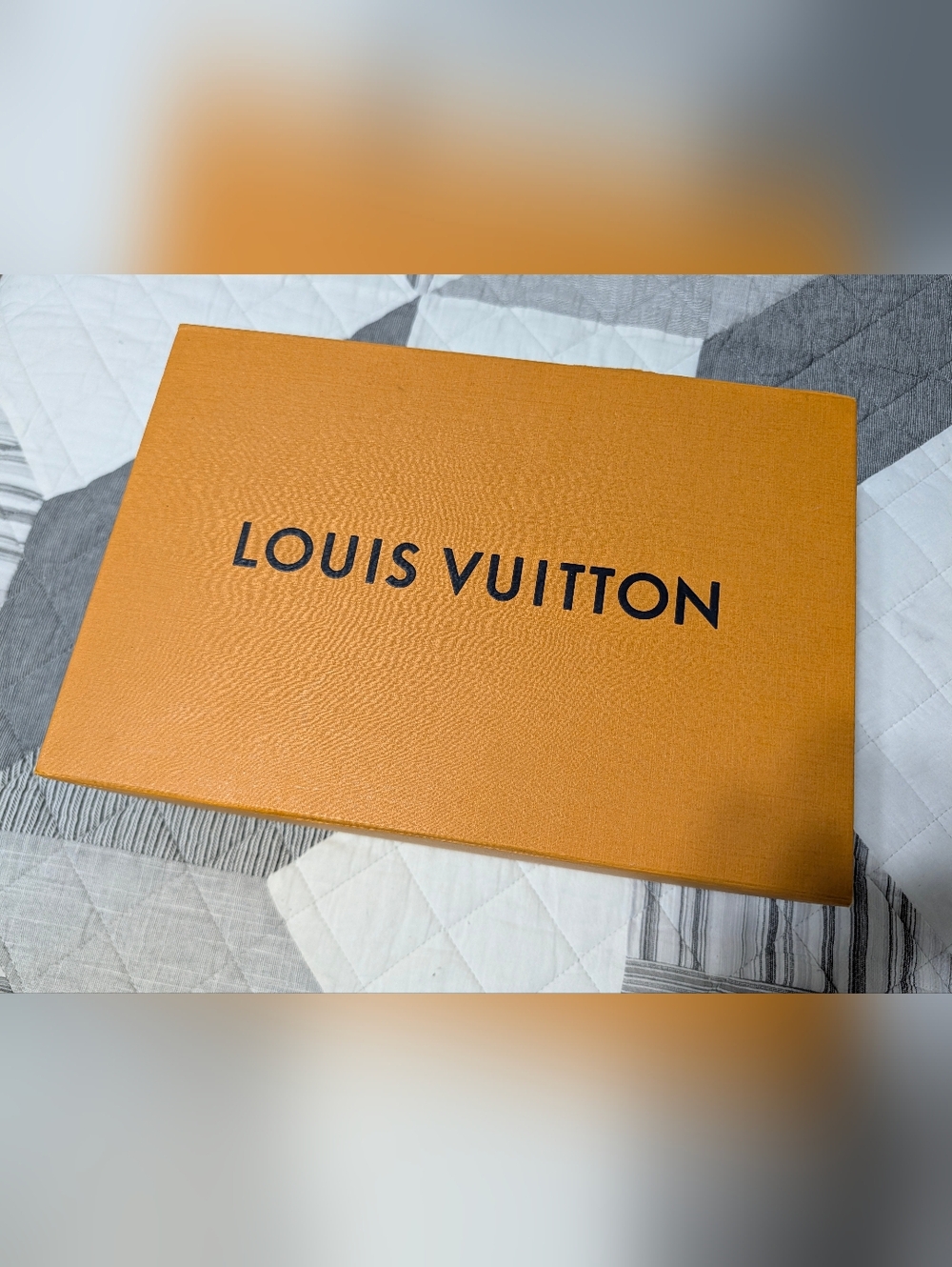 Louis Vuitton Orange and Black Logo Gift Box